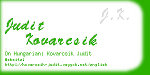 judit kovarcsik business card